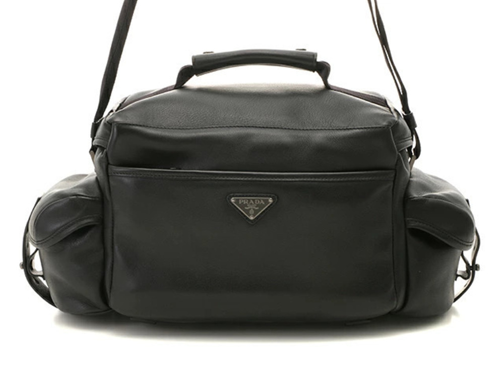 Prada camera bag calfskin NERO black